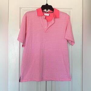 Ben Hogan Pink & White Striped Golf Polo Shirt
